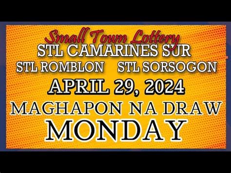 stl romblon|STL Romblon Results April 1 to 30, 2024.